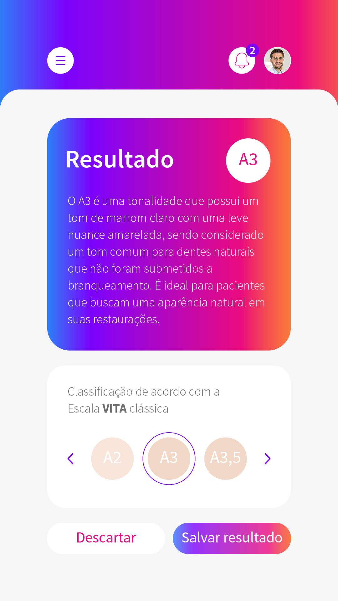 Colordente App — Resultado VITA